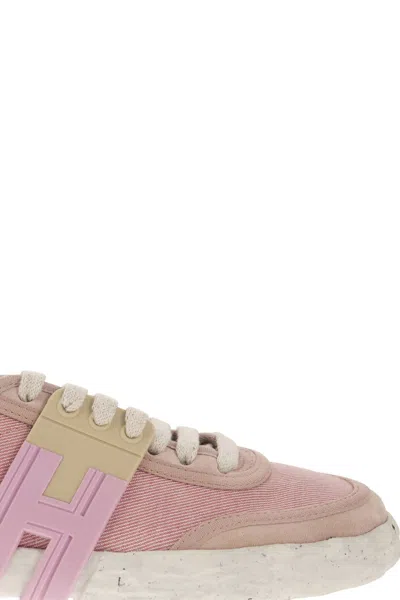 Hogan Rubber Pull Tab Contrast Sneakers In Pink
