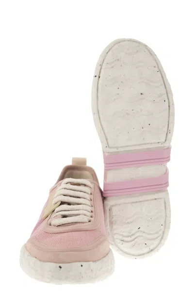 Hogan Rubber Pull Tab Contrast Sneakers In Pink