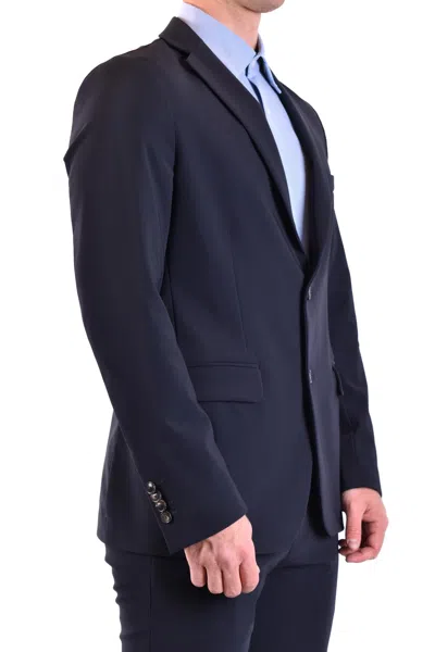 Rrd Midnight Blue Stretch Polyester Blazer In Blue