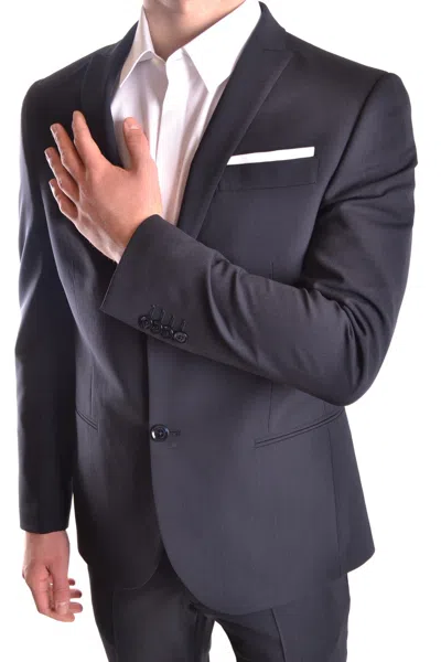 Daniele Alessandrini Grey Suit Blue In Blue
