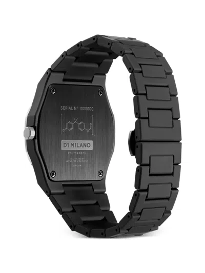 D1 Milano Black Polycarbon Moonglade Polycarbonate Quartz Watch In Silver