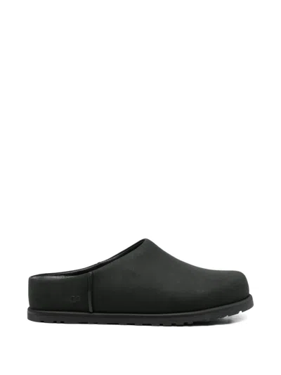 Ugg Round-toe Flat Mules In Black