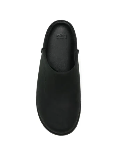 Ugg Round-toe Flat Mules In Black