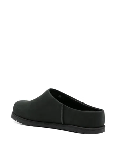 Ugg Round-toe Flat Mules In Black