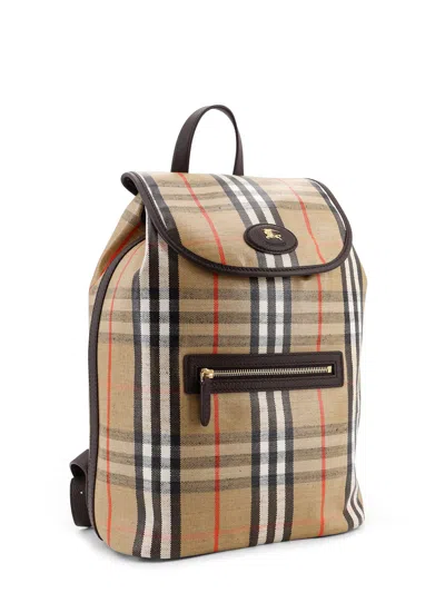 Burberry Highlands Coated Canvas Backpack With Front Logo