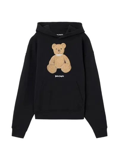 Palm Angels Black Graphic Hood Sweatshirt