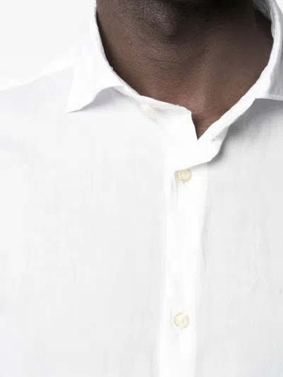 Deperlu Leon Button-up Linen Shirt In White
