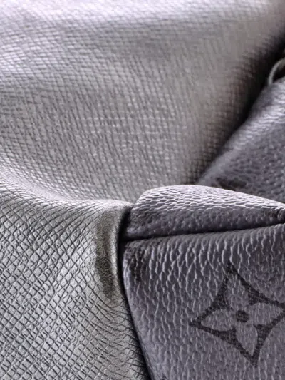 Pre-owned Louis Vuitton Discovery Monogram Taigarama Pm Backpack In Silver