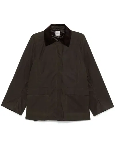 Totême Women Green Cotton Country Jacket, S Luxury Jackets For Women Darveys In Brown