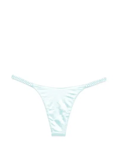 Isa Boulder Weave Side Bikini Bottom In Green
