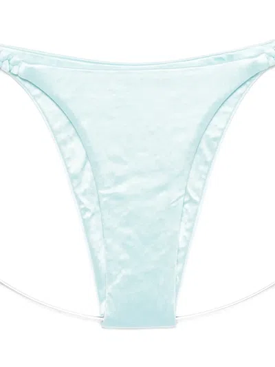 Isa Boulder Weave Side Bikini Bottom In Green