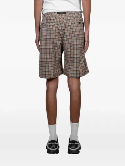 Gramicci 벨트 체크 쇼츠 In Brown