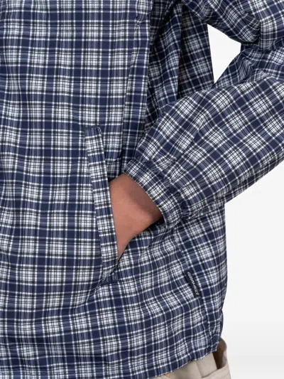Gramicci Checkered Shell Jacket In Blue