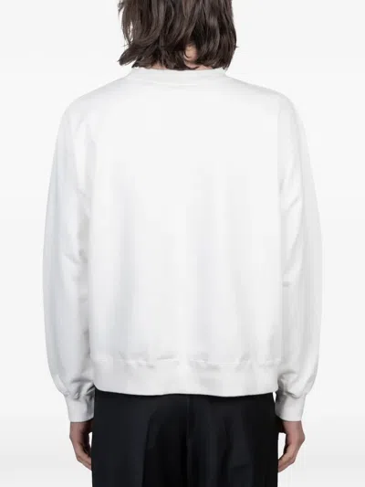 Miharayasuhiro 캣 프린트 스웨트셔츠 In White