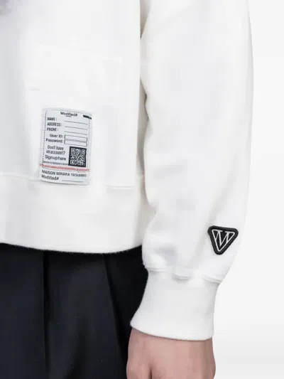Miharayasuhiro 캣 프린트 스웨트셔츠 In White