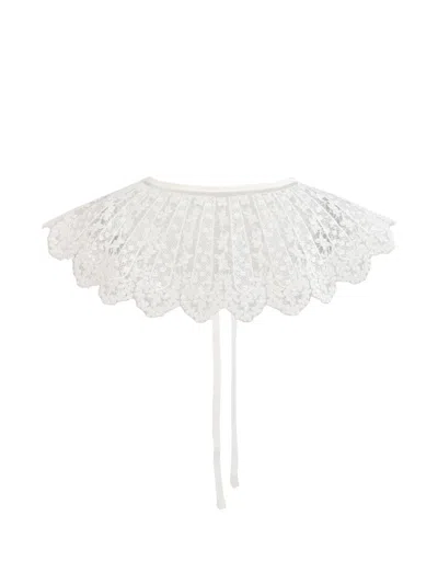 Tulleen 레이스 리본 스톨 In White