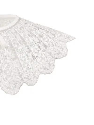 Tulleen 레이스 리본 스톨 In White