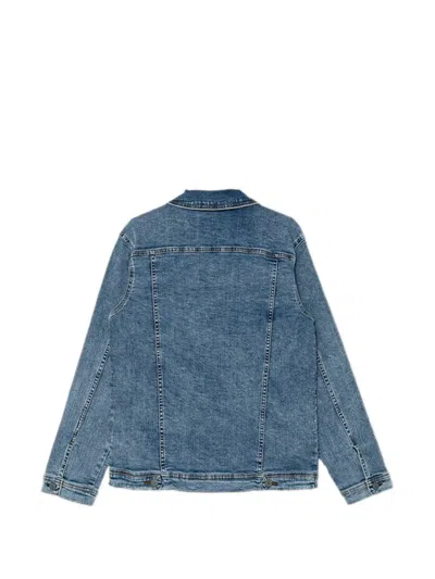 Guess Buttoned Denim Jacket In Blue