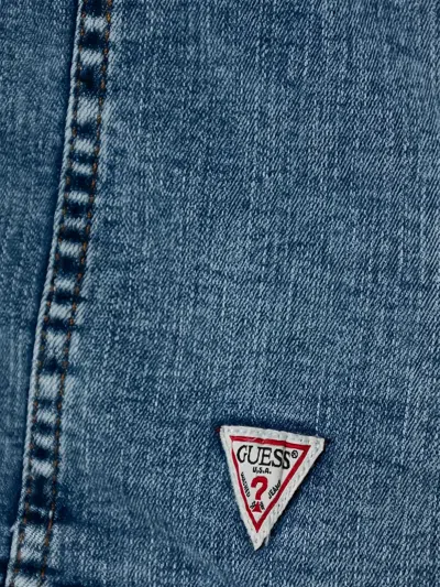 Guess Buttoned Denim Jacket In Blue