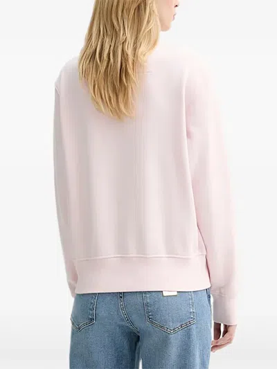 Guess Usa Logo-detail Sweatshirt In Pink