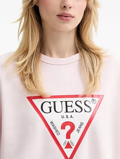 Guess Usa Logo-detail Sweatshirt In Pink