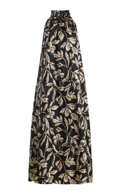Max Mara Printed Silk-twill Midi Dress In Multi