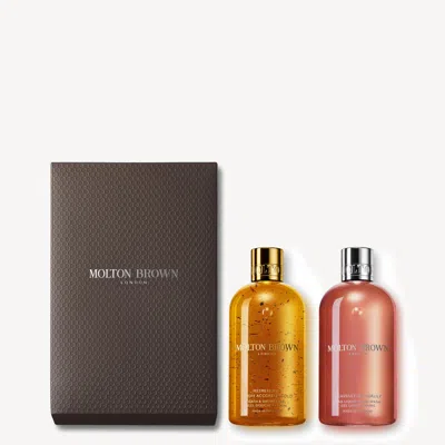 Molton Brown Mesmerising Oudh Accord & Heavenly Gingerlily Bathing Gift Set In Transparent