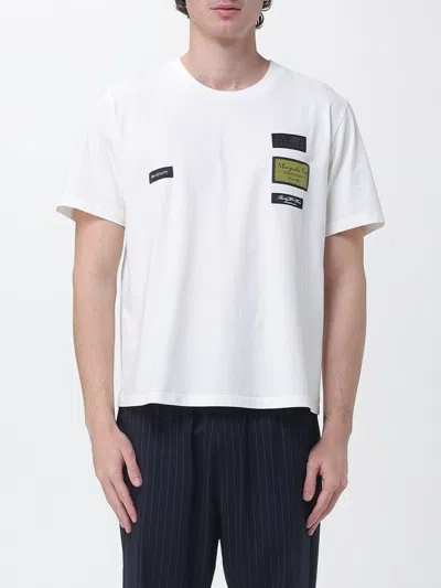 Mm6 Maison Margiela Patch Graphic Crew Neck Short Sleeve T-shirt In White