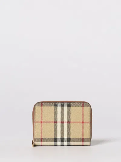 Burberry Monogram Zip Around Wallet Check Pattern In Multi