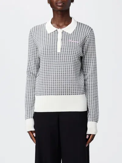 Marni Patterned Polo Top In Blue