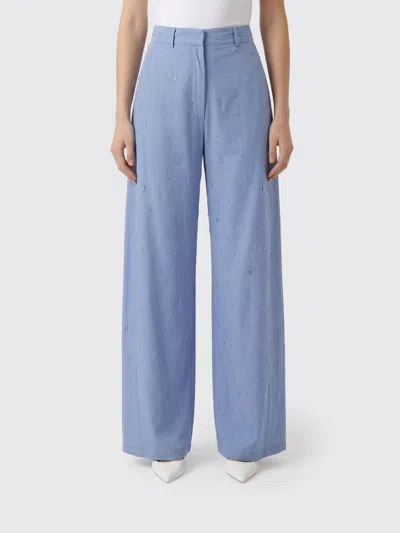 Giuseppe Di Morabito Light Blue Relaxed Flat Front Pants In Black
