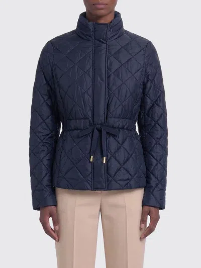 Michael Kors Navy Blue Polyester Padded Jacket In Blue