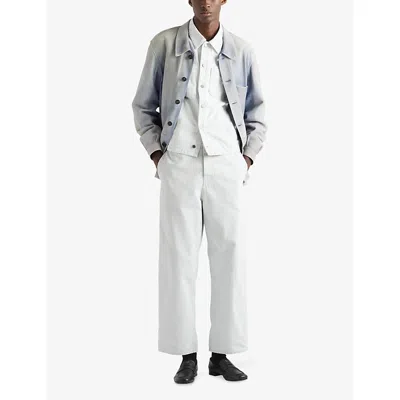 Prada Regular Bleached Denim Jeans In White