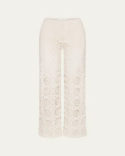 Frame The Crochet Pant In Brown