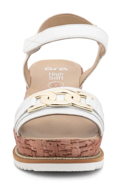 Ara Palmdale Wedge Platform Sandal In White