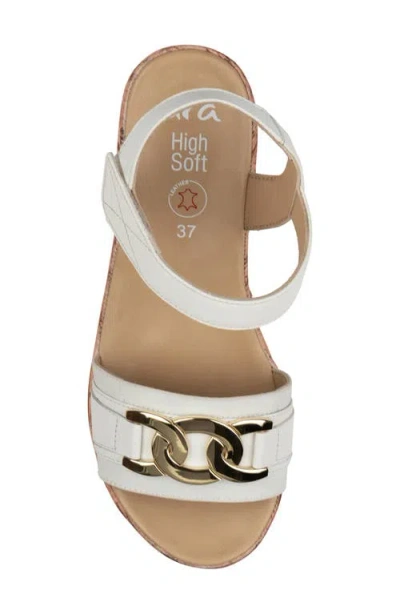 Ara Palmdale Wedge Platform Sandal In White