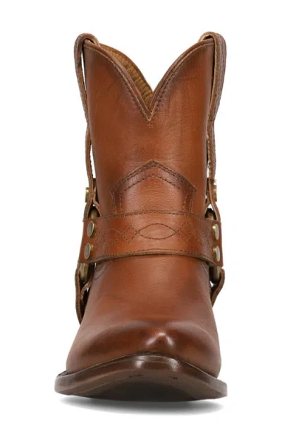 Frye Billy Harness Leather Bootie In Brown