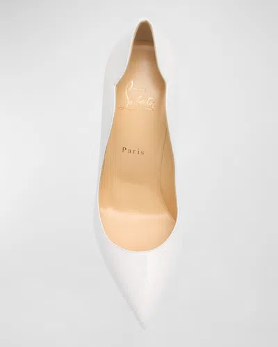 Christian Louboutin 100mm Hot Chick Patent High-heel Pumps In White