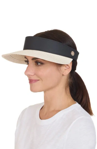 Bruno Magli Straw Visor In Multi