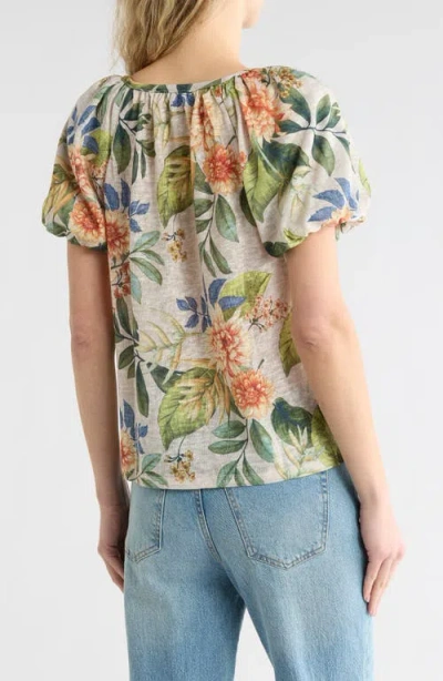 Chenault Split Neck Knit Top In Multi