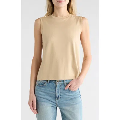 Vince Easy Shell Pullover In Brown