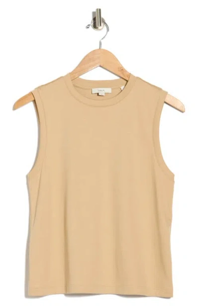 Vince Easy Shell Pullover In Brown