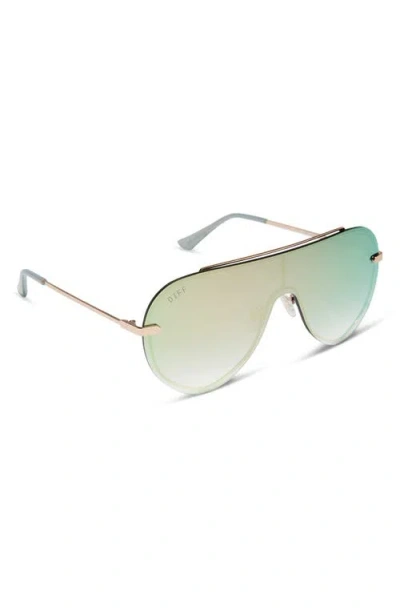 Diff 63mm Leilani Shield Sunglasses In Red