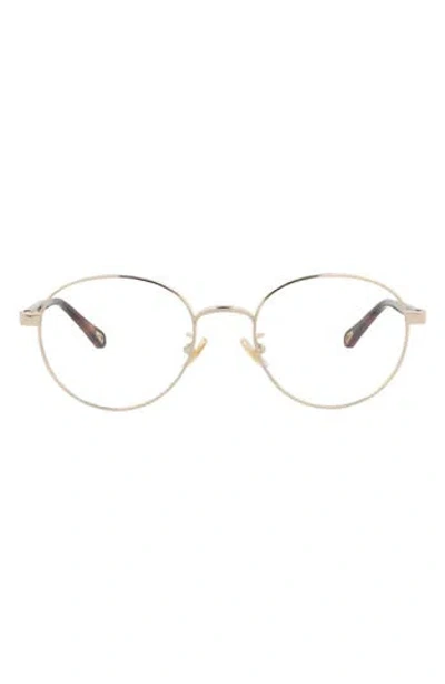 Chloé Round-frame Metal Optical Frames In Gold