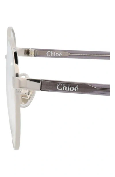Chloé Round-frame Metal Optical Frames In Gray