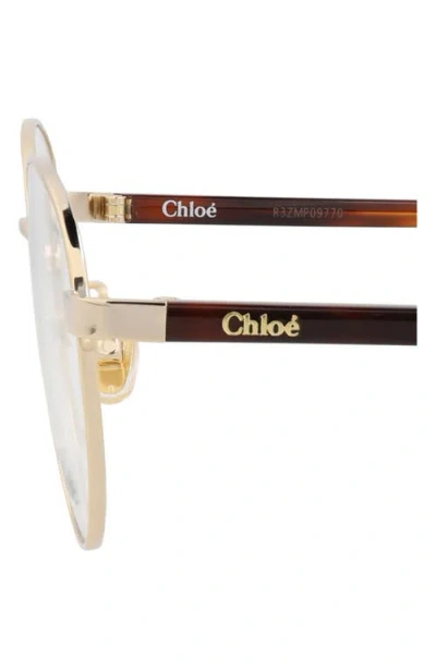 Chloé Round-frame Metal Optical Frames In Gold