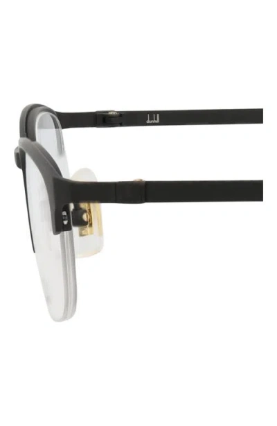 Dunhill 52mm Half Rim Rectangular Optical Glasses In Purple