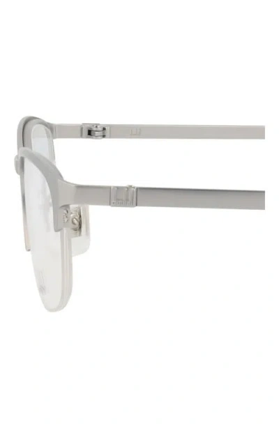 Dunhill 52mm Half Rim Rectangular Optical Glasses In Pink