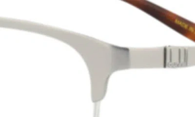 Dunhill 52mm Half Rim Rectangular Optical Glasses In Pink