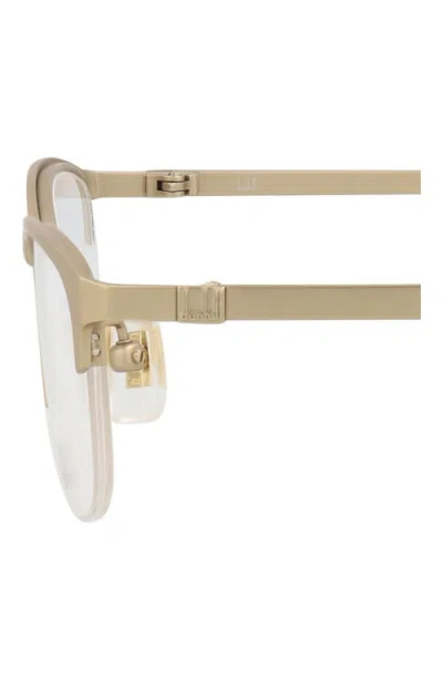 Dunhill 52mm Half Rim Rectangular Optical Glasses In Purple